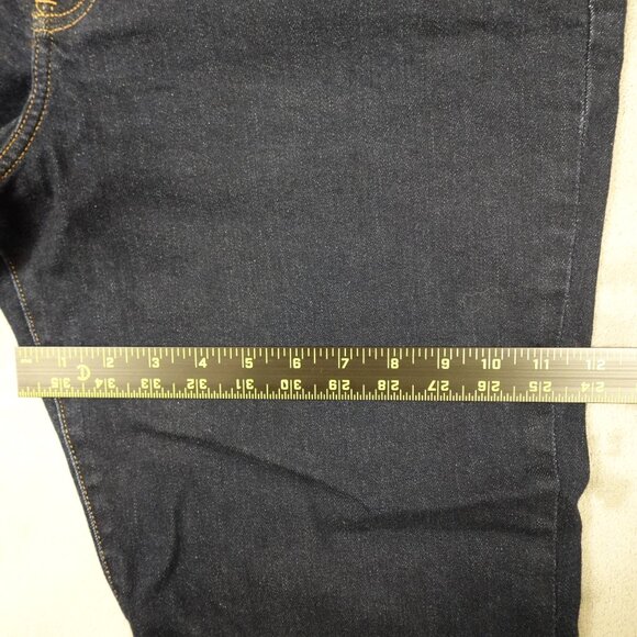 Express Jeans ’70s Flare Mid Rise Dark Wash Jean Women’s Size 16R - Picture 7 of 13